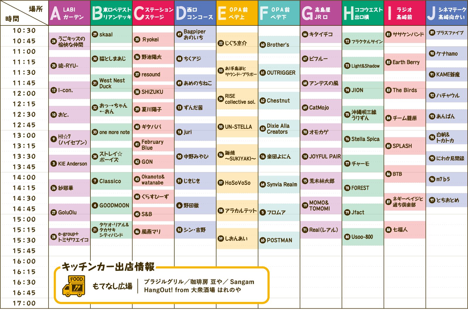 タイムスケジュール2026